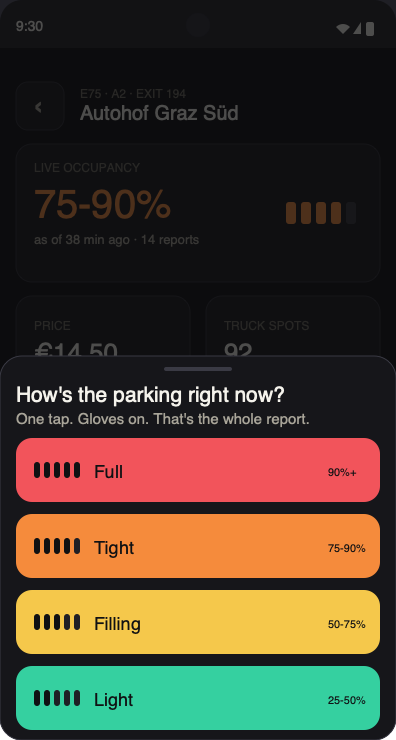TruckHook trip planning input screen for driver-owned loads